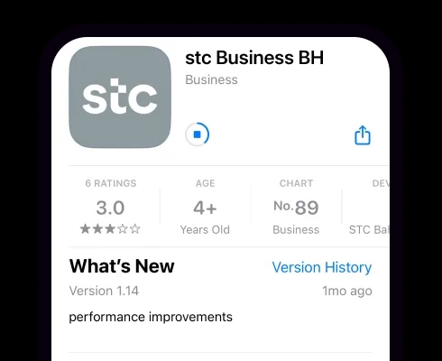 1. Download the stc Business App